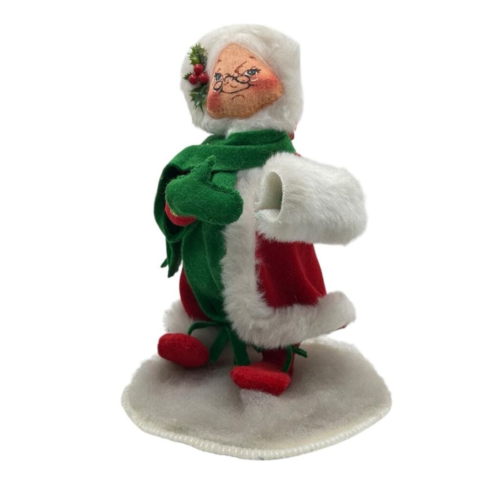 Vintage 1990 Annalee Mrs. Claus 8.5" Christmas Holiday Decor Made in USA